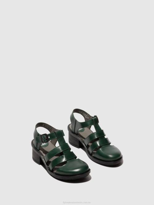 sandaler med t-rem cahy195 kvinnor Fly London 2T02417 bensin