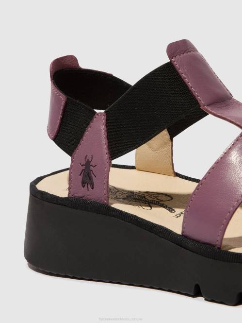 sandaler med t-rem pefi429 kvinnor Fly London 2T02406 violett