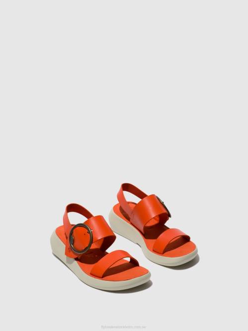sling-back sandaler bani739 kvinnor Fly London 2T02587 korall