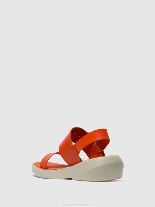 sling-back sandaler bani739 kvinnor Fly London 2T02587 korall