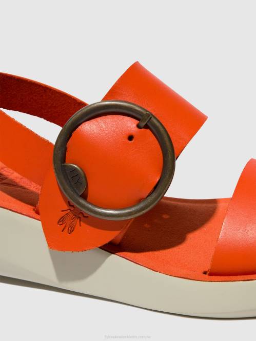 sling-back sandaler bani739 kvinnor Fly London 2T02587 korall