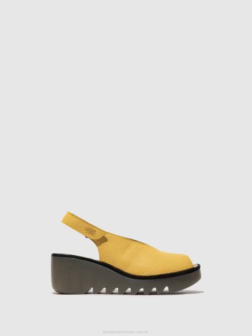 sling-back sandaler baye386 kvinnor Fly London 2T02466 gul