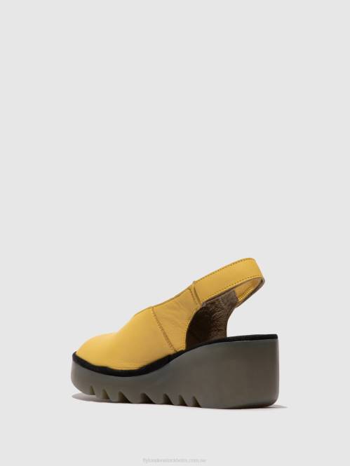 sling-back sandaler baye386 kvinnor Fly London 2T02466 gul