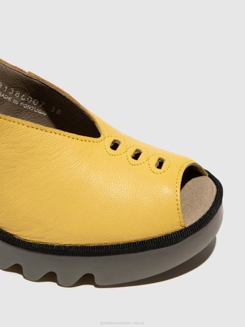 sling-back sandaler baye386 kvinnor Fly London 2T02466 gul