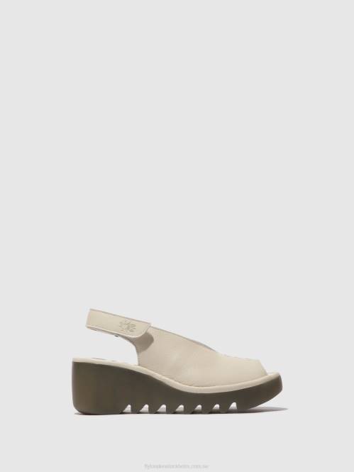 sling-back sandaler baye386 kvinnor Fly London 2T02572 off-white