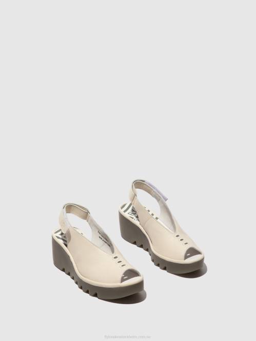 sling-back sandaler baye386 kvinnor Fly London 2T02572 off-white