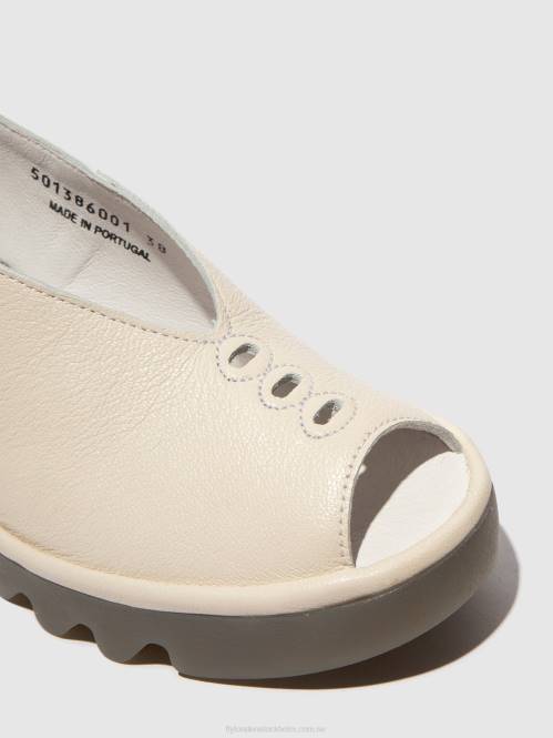 sling-back sandaler baye386 kvinnor Fly London 2T02572 off-white