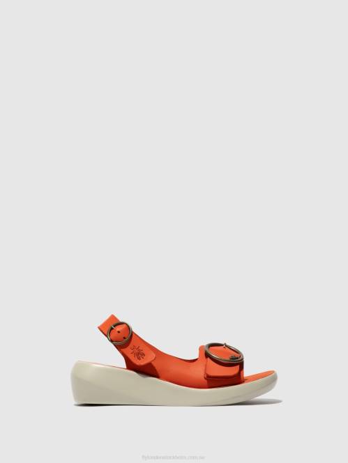 sling-back sandaler berk754 kvinnor Fly London 2T02585 korall