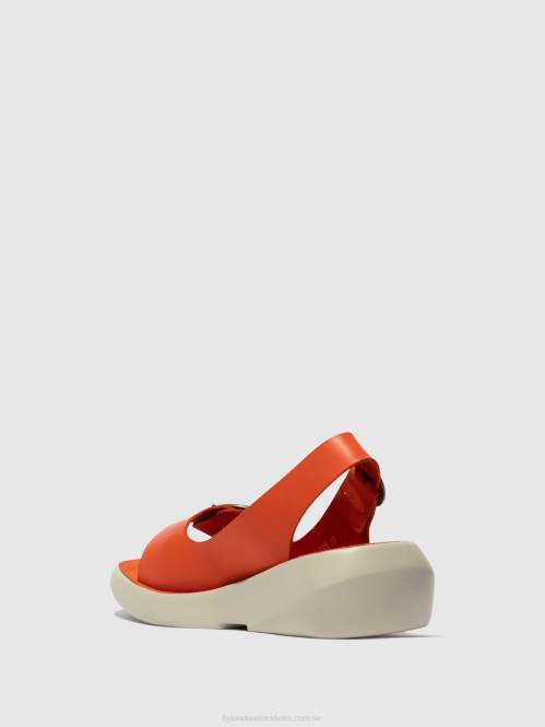 sling-back sandaler berk754 kvinnor Fly London 2T02585 korall