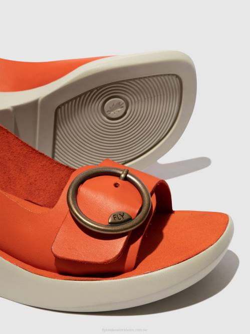 sling-back sandaler berk754 kvinnor Fly London 2T02585 korall