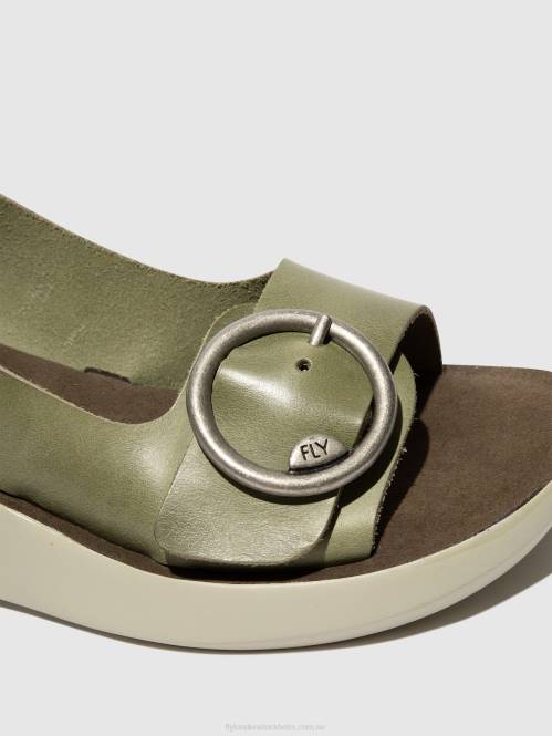 sling-back sandaler berk754 kvinnor Fly London 2T02586 smog