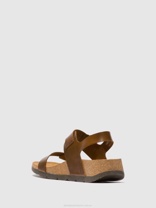 sling-back sandaler ceke722 kvinnor Fly London 2T02583 kamel
