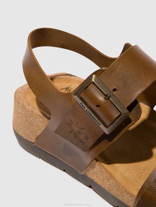 sling-back sandaler ceke722 kvinnor Fly London 2T02583 kamel