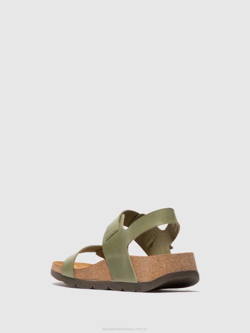 sling-back sandaler ceke722 kvinnor Fly London 2T02584 smog