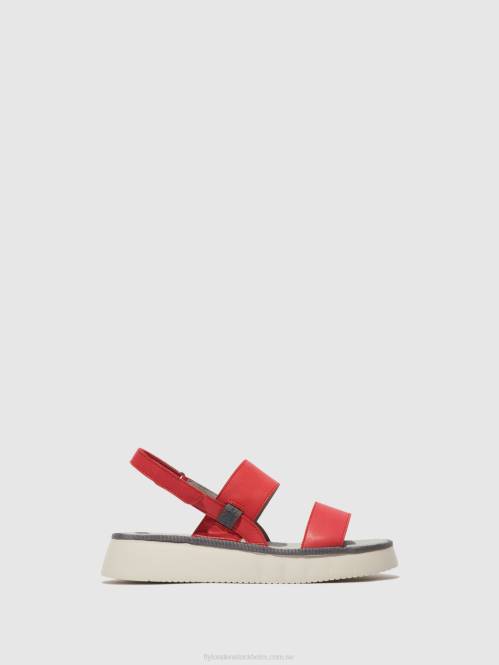 sling-back sandaler cura318 kvinnor Fly London 2T02462 hallon