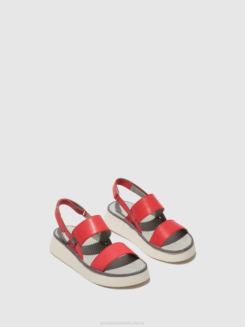 sling-back sandaler cura318 kvinnor Fly London 2T02462 hallon