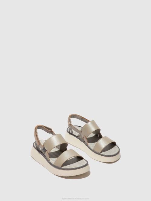 sling-back sandaler cura318 kvinnor Fly London 2T02463 silver
