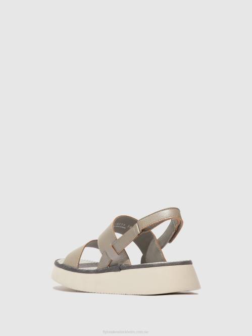 sling-back sandaler cura318 kvinnor Fly London 2T02463 silver