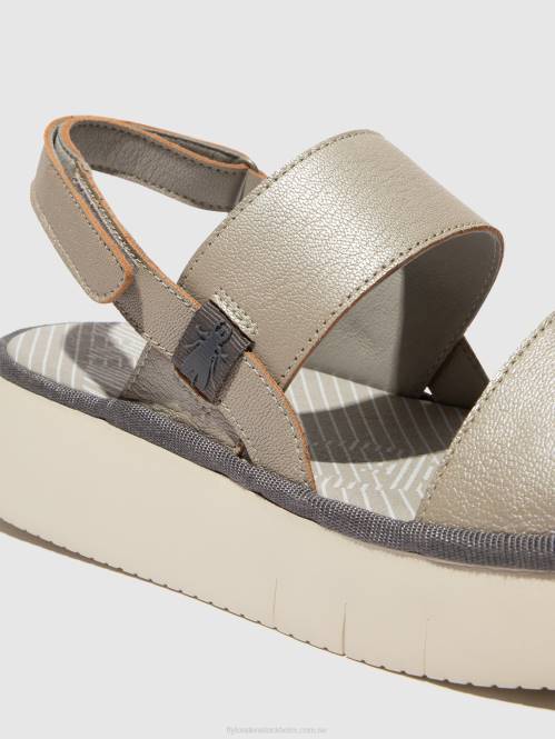 sling-back sandaler cura318 kvinnor Fly London 2T02463 silver