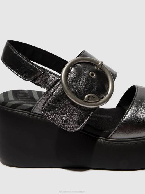 sling-back sandaler digo939 kvinnor Fly London 2T02455 grafit