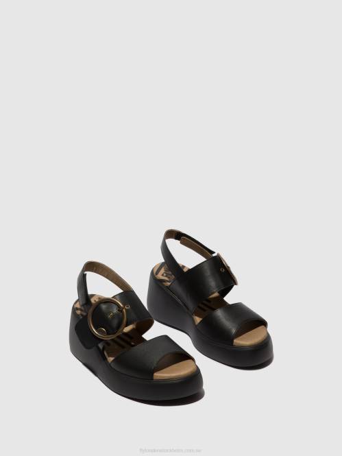 sling-back sandaler digo939 kvinnor Fly London 2T02464 svart