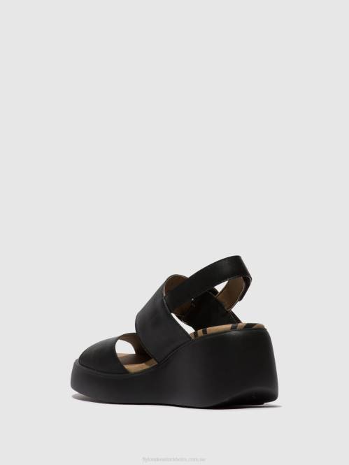 sling-back sandaler digo939 kvinnor Fly London 2T02464 svart