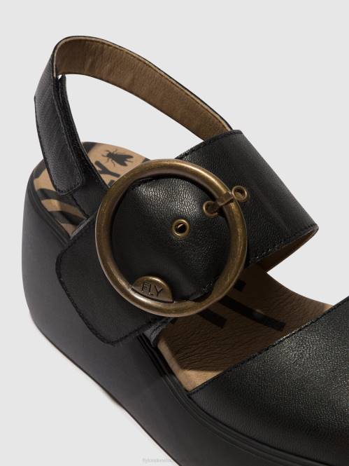 sling-back sandaler digo939 kvinnor Fly London 2T02464 svart