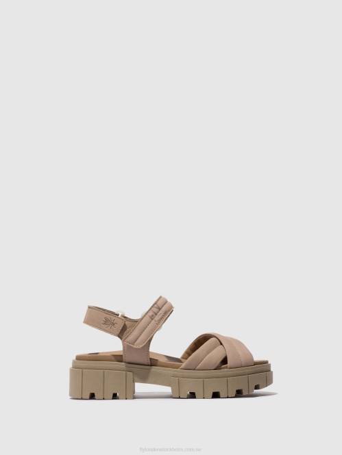 sling-back sandaler jada854 kvinnor Fly London 2T02545 betong