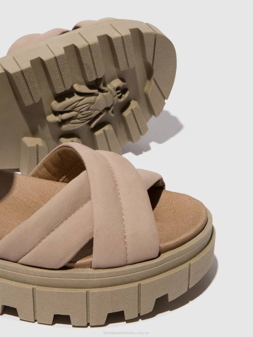 sling-back sandaler jada854 kvinnor Fly London 2T02545 betong