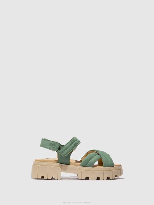 sling-back sandaler jada854 kvinnor Fly London 2T02546 Jade grön