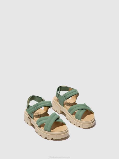 sling-back sandaler jada854 kvinnor Fly London 2T02546 Jade grön
