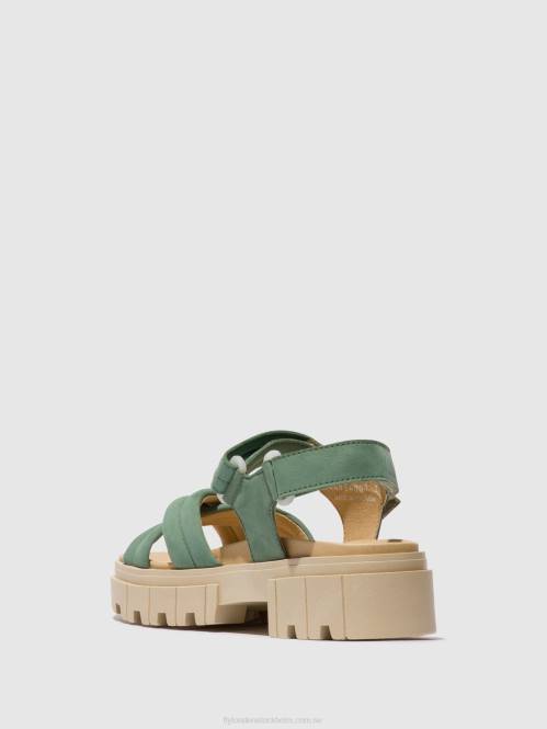 sling-back sandaler jada854 kvinnor Fly London 2T02546 Jade grön