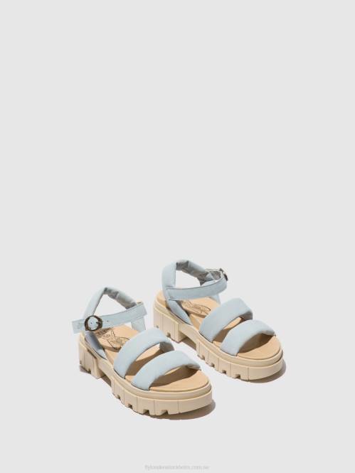 sling-back sandaler jela864 kvinnor Fly London 2T02544 himmelsblå