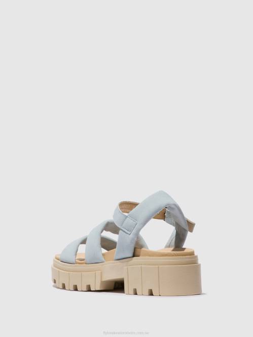 sling-back sandaler jela864 kvinnor Fly London 2T02544 himmelsblå