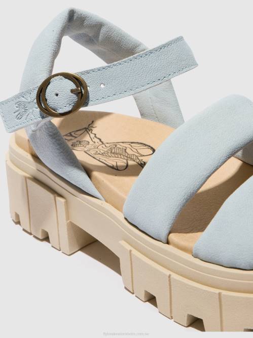 sling-back sandaler jela864 kvinnor Fly London 2T02544 himmelsblå