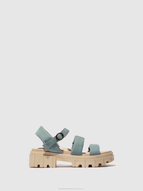 sling-back sandaler jela864 kvinnor Fly London 2T02548 ljusblå