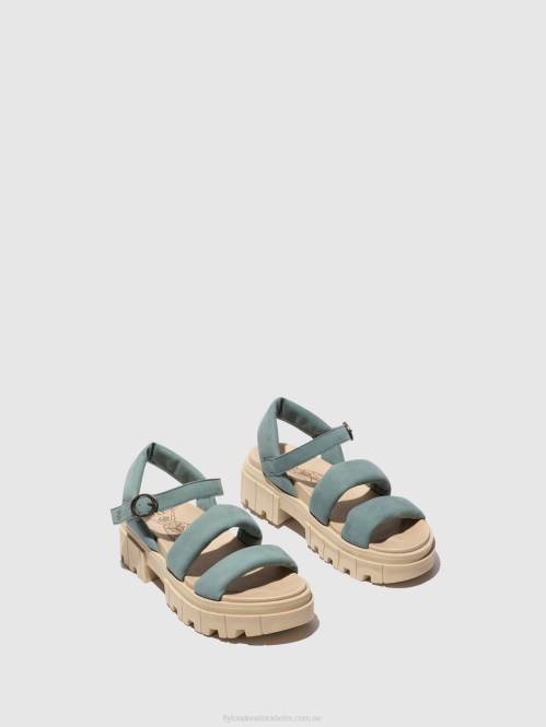 sling-back sandaler jela864 kvinnor Fly London 2T02548 ljusblå