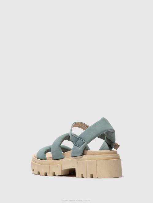 sling-back sandaler jela864 kvinnor Fly London 2T02548 ljusblå