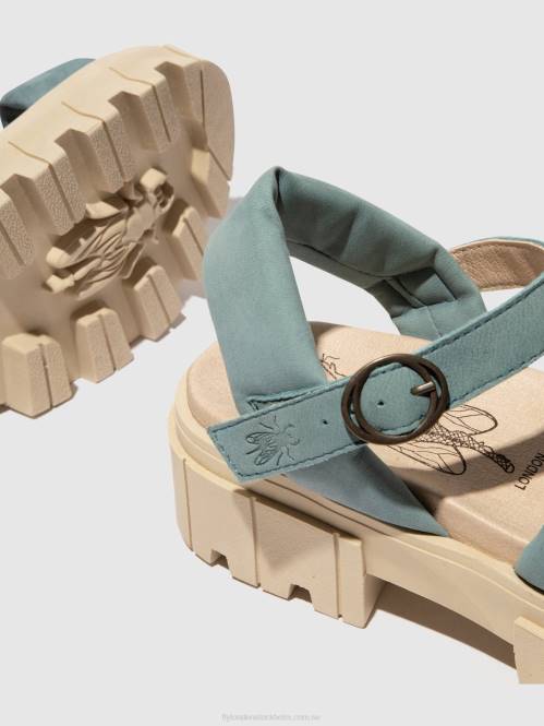 sling-back sandaler jela864 kvinnor Fly London 2T02548 ljusblå