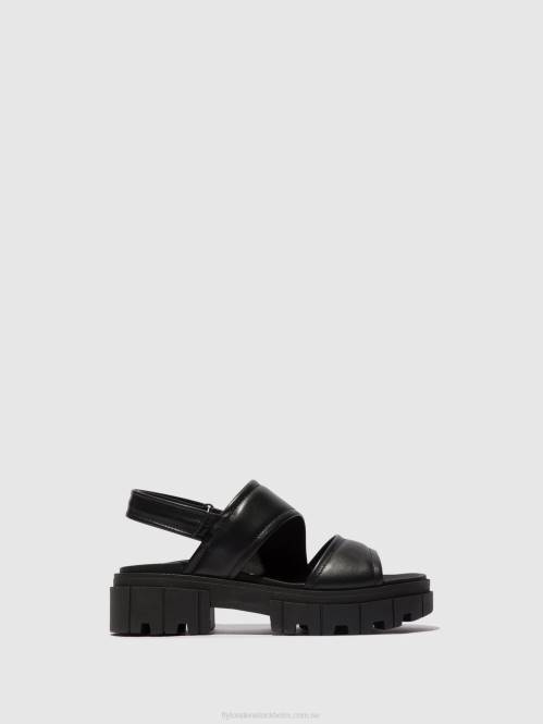 sling-back sandaler jira865 kvinnor Fly London 2T02542 svart