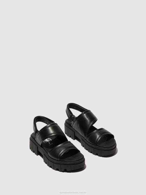 sling-back sandaler jira865 kvinnor Fly London 2T02542 svart