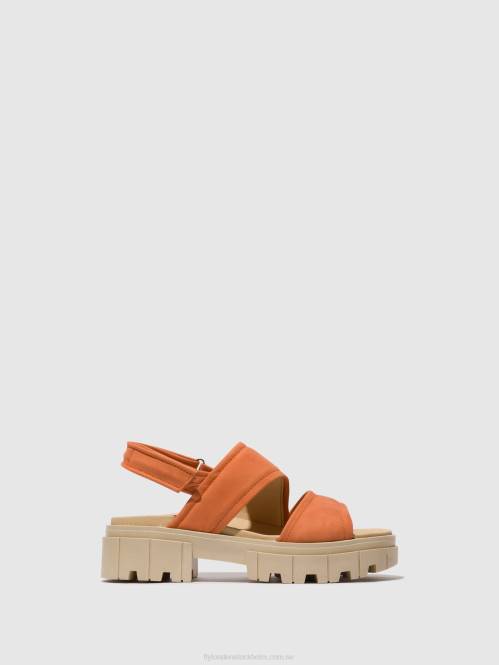 sling-back sandaler jira865 kvinnor Fly London 2T02543 persika