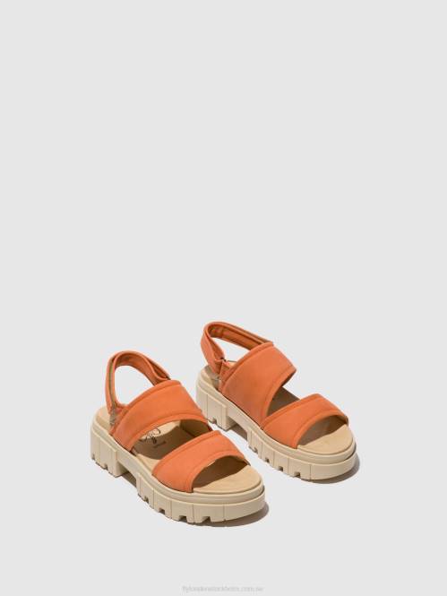 sling-back sandaler jira865 kvinnor Fly London 2T02543 persika
