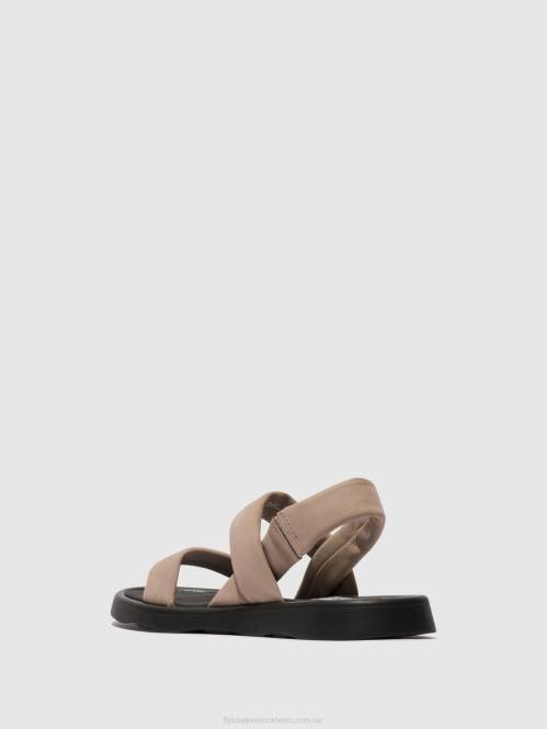 sling-back sandaler tera873 kvinnor Fly London 2T02539 betong