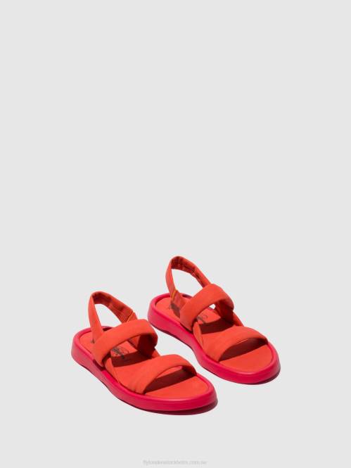 sling-back sandaler tera873 kvinnor Fly London 2T02540 djävulsröd