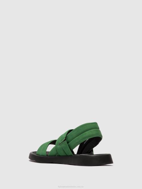 sling-back sandaler tofy941 kvinnor Fly London 2T02449 limegrön