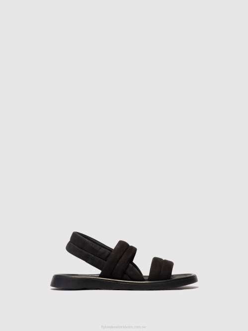 sling-back sandaler tofy941 kvinnor Fly London 2T02457 svart