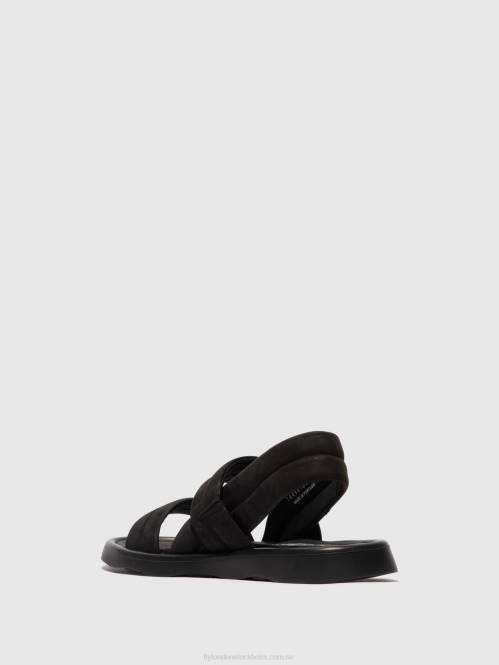 sling-back sandaler tofy941 kvinnor Fly London 2T02457 svart