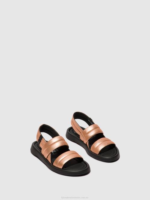 sling-back sandaler tofy941 kvinnor Fly London 2T02458 rodna guld