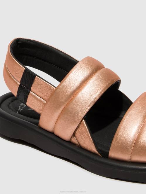 sling-back sandaler tofy941 kvinnor Fly London 2T02458 rodna guld